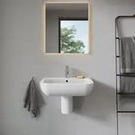 Duravit D-Code Waschtisch 2310650000 65 x 50 cm, mit &Uuml;berlauf, 1 Hahnloch, Wei&szlig;