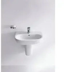 Duravit D-Code Waschtisch 2310550000 55 cm, mit &Uuml;berlauf und Hahnloch, Wei&szlig;