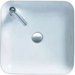 Duravit Cape Cod Aufsatzwaschtisch 2340460000 46 x 46 cm, wei&szlig;, mit Hahnloch, ohne