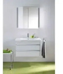 Duravit D-Code M&ouml;belwaschtisch 03428500002 mit &Uuml;berlauf, Wei&szlig; Hochglanz, 85...