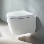 Duravit ME by Starck Wand WC Compact 25300900001 weiss, Rimless, Compact, WonderGliss