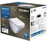 DuraStyle Wand-WC Rimless&reg; Set 45510900A1 weiss, mit WC-Sitz, sp&uuml;lrandlos