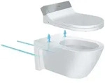 Duravit Starck 2 Wand Tiefsp&uuml;l WC 25335900001 weiss wondergliss, f&uuml;r SensoWash