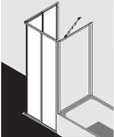Kermi Nova 2000 Eckeinstieg N2ED20901811K 2-teilig, 90 x 185 cm, Silber matt Kerolan