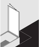 Kermi Nova 2000 Seitenwand N2TWD0901611K verk&uuml;rzt, BV 87 - 90 x 160 cm, silber