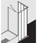 Kermi Eckeinstieg-Gleitt&uuml;r Ibiza 2000, 3-teilig 90x185, silber/mattglanz, ESG klar