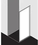 Kermi Seitenwand Nova 2000 80x185, silber/mattglanz, Kerolan Fontana