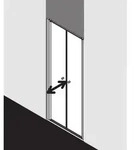 Kermi Pendelt&uuml;r Nova 2000 90 x 185 cm, silber/mattglanz, Kerolan Fontana