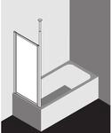 Kermi Vario 2000 Seitenwand V2TWD075142PK 66,4-69,6x140cm, wei&szlig;, ESG klar KermiClean
