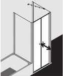 Kermi Ibiza 2000 Pendelt&uuml;r PTD I2PTD090181AK 90x185cm, ESG klar, silber mattglanz