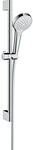 hansgrohe Croma Select S Vario Brauseset 26563400 EcoSmart, weiss-chrom, 90 cm