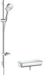 hansgrohe Brauseset Ecostat Select 27039400 E 120 Combi, wei&szlig;/chrom, 90 cm, DN 15,