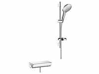 hansgrohe Brause Set Ecostat Select 150 27036400 weiss-chrom, Brausestange 0,65m, mit