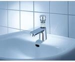 Grohe Euroeco CT Selbstschlu&szlig; Standventil 36265000 chrom, Markierung blau/rot
