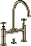 hansgrohe Axor Montreux 2-Griff-Waschtisch-Br&uuml;cken-Armatur 16510820 Ausladung 175mm,