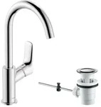 hansgrohe Logis 210 Waschtisch Armatur 71130000 chrom, H&ouml;he 289 mm, Schwenkauslauf,