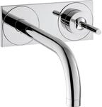 Axor Uno Wand Waschtischarmatur 38115000 mit Platte, Ausladung 225mm, chrom