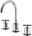 Steinberg Serie 250 Waschtisch-3-Locharmatur 2502000, chrom, mit Ablaufgarnitur