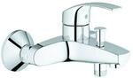 Grohe Eurosmart Wannenarmatur 33300002 chrom, Wandmontage, mit Temperaturbegrenzer