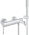 Grohe Essence Wannenarmatur 33628001 chrom, Aufputz, mit Brausegarnitur