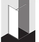 Kermi Ibiza 2000 Seitenwand I2TWF100181AK 100x185cm, silber mattglanz, ESG...