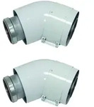 Vaillant Bogen 45 Grad 60/100 mm 303809 konzentrisch Aluminium, 2 St&uuml;ck