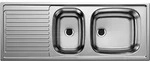 Blanco Top ezs Einbau-Doppelsp&uuml;le 500847 110 x 43,5 cm, Edelstahl, reversibel,