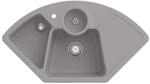 Villeroy und Boch Solo Eck Ecksp&uuml;le 670801KD Ablaufgarnitur, Handbet&auml;tigung,
