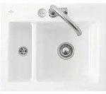 Villeroy und Boch Subway Fl&auml;chenb&uuml;ndige Sp&uuml;le 67802FR1 mit Ablaufgarnitur und