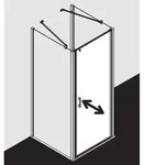 Kermi Pendelt&uuml;r Liga LI1WR090201AK 90x200cm, silber/mattglanz, Echtglas klar,...