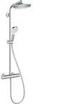 hansgrohe Crometta S 240 Showerpipe mit Thermostat 27268000 chrome, 1jet, EcoSmart,