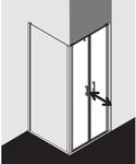 Kermi Liga Pendelt&uuml;r in Nische LIPTD09020VAK 90x200cm, silber hochglanz, ESG klar,