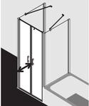 Kermi Liga Pendelt&uuml;r in Nische LIPTD095201AK 95x200cm, silber mattglanz, ESG klar,