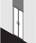 Kermi Liga Pendelt&uuml;r in Nische LIPTD10020VAK 100x200cm, silber hochglanz, ESG...