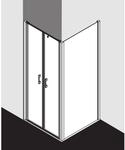 Kermi Liga Pendelt&uuml;r in Nische LIPTD100201AK 100x200cm, silber mattglanz, ESG klar,