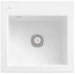Villeroy und Boch Subway 50 S Einbausp&uuml;le 331501KG mit Ablaufgarnitur, 525 x 510 mm,
