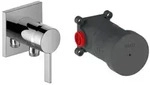 Keuco IXMO Solo Brausearmatur Set 59552019522 mit Schlauchanschluss, Rosette rund,