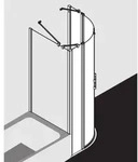 Kermi Liga Viertelkreis-Pendelt&uuml;r mit Festfeldern LIP55090201AK 90x200cm,...