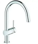 Grohe Minta K&uuml;chenarmatur 32918000 chrom, ausziehbarer Mousseurauslauf