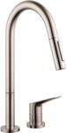 hansgrohe Axor Citterio Sp&uuml;ltischarmatur 34822800 2 Loch, mit Ausziehbrause,