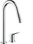 hansgrohe Axor Citterio M K&uuml;chenarmatur 34822000 mit Ausziehbrause, chrom, 2...