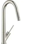hansgrohe Axor Starck Sp&uuml;ltischarmatur 10821800 mit Ausziehbrause, Edelstahl-Optik