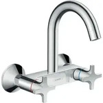 hansgrohe Logis K&uuml;chen-Zweigriffarmatur 71286000 Highspout, Wandmontage,