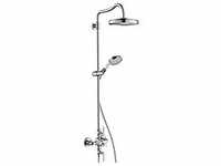 hansgrohe Axor Montreux Showerpipe 16572820 mit Thermostat, Kopfbrause 240 1jet,