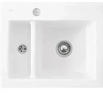 Villeroy und Boch Subway Fl&auml;chenb&uuml;ndige Sp&uuml;le 67802FKG mit Ablaufgarnitur und
