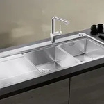 Blanco Divon ii 8 s-if Sp&uuml;le 521665 116 x 51 cm, Edelstahl Seidenglanz, rechts,