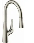 hansgrohe Talis M51 200 K&uuml;chenarmatur 72813800 Edelstahl-Optik, herausziehbare