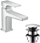 hansgrohe Metropol 100 Waschtischarmatur 32500000 chrom, f&uuml;r Handwaschbecken, mit
