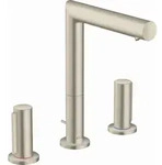 Axor Uno 3-Loch Waschtischarmatur 45133820 Brushed Nickel, mit Zerogriff, mit