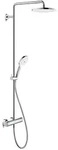 Duravit C.1 Duschsystem C14280008010, chrom, mit Brause-Thermostat, Ausladung 350mm